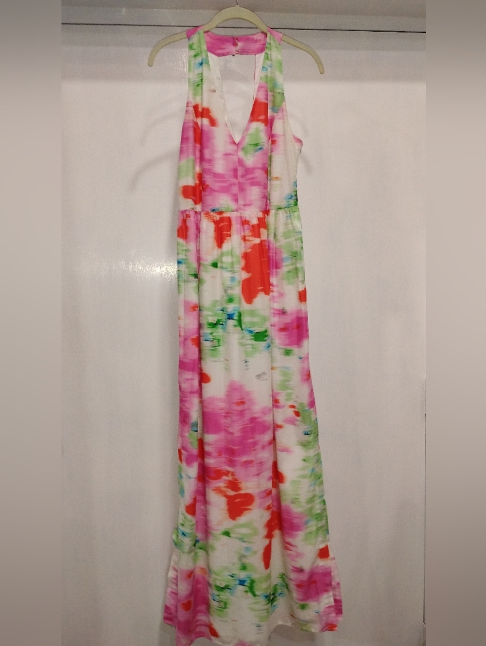 MM COUTURE SUMMER HALTER MAXI DRESS NWOT - Picture 3 of 6